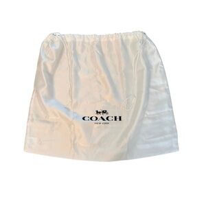 Coach Drawstring Dust Bag Large Silky White